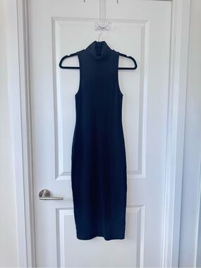 Zara Sleeveless Turtleneck Midi Dress